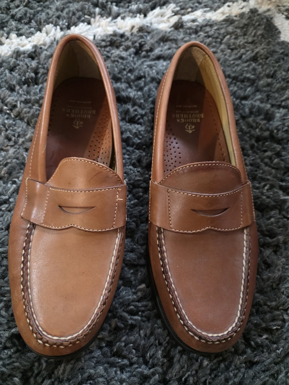 Brooks Brothers Brown Leather Penny Loafers Size 8.5D
